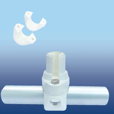 ADJUSTABLE RAIL MOUNT IN REINFORCED NYLON AND ADAPTORS FOR RAIL DIAMETERS